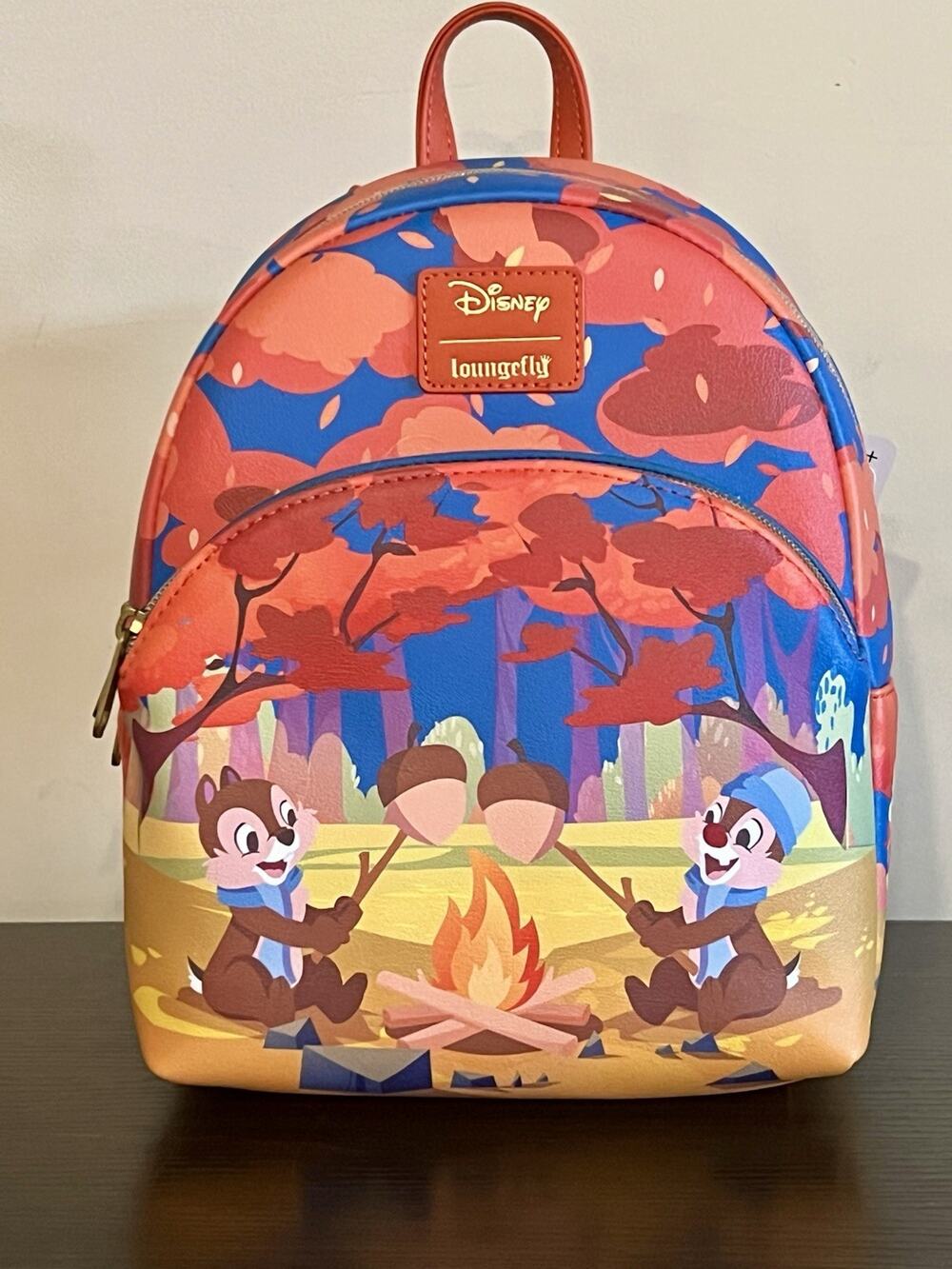 Loungefly Disney Chip & Dale Campfire Acorns Forest Mini Backpack